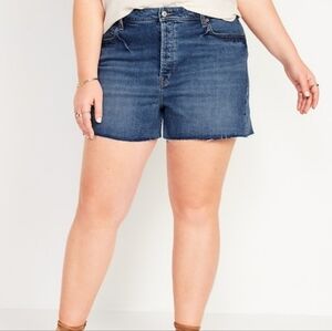 OLD NAVY Stretch HIGHER HIGH RISE DENIM SHORTS 24W MEASUREMENTS included